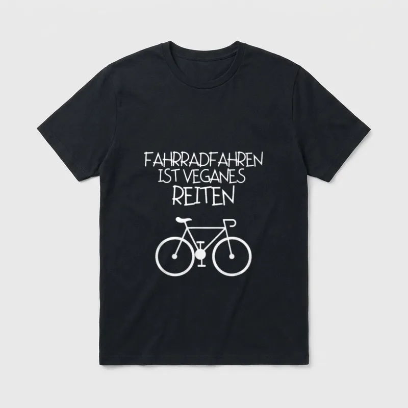Fahrrad fahren ist Veganes T-Shirt – Klassisches T-Shirt in Schwarz