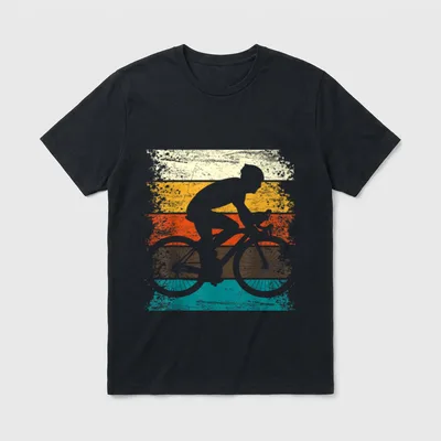Lustiges Fahrrad RETRO RENNRAD T-Shirt – Klassisches T-Shirt in Schwarz