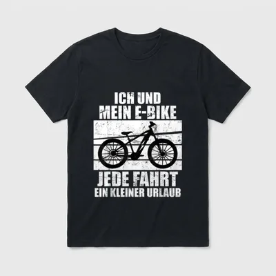 E-Bike Spruch Fahrrad Radfahrer T-Shirt – Klassisches T-Shirt in Schwarz