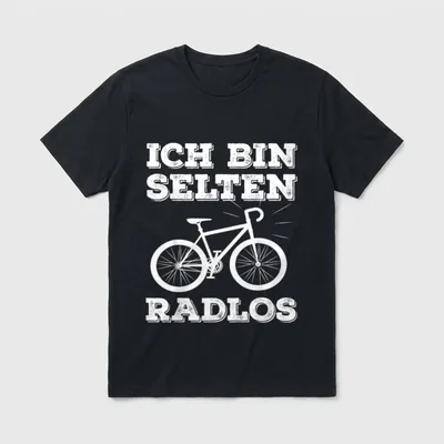 Ich Bin Selten Radlos Fahrrad T-Shirt – Klassisches T-Shirt in Schwarz