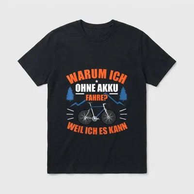 Radfahrer ohne Akku T-Shirt – Klassisches T-Shirt in Schwarz