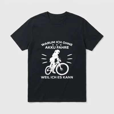 Radfahrerin Spruch Warum Ich T-Shirt – Klassisches T-Shirt in Schwarz