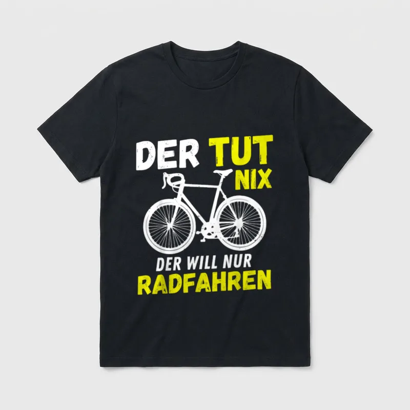 Lustige Rennrad Motiv Sprüche T-Shirt – Klassisches T-Shirt in Schwarz
