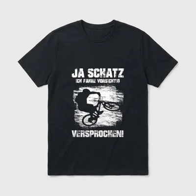 Ja Schatz Lustiges Fahrrad T-Shirt – Klassisches T-Shirt in Schwarz
