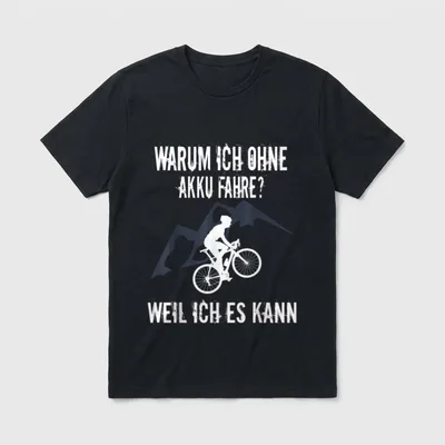 Lustiger Radfahrer Spruch Warum Ich T-Shirt – Klassisches T-Shirt in Schwarz