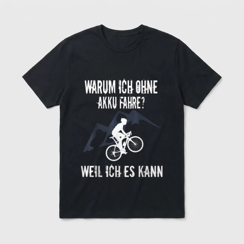 Lustiger Radfahrer Spruch Warum Ich T-Shirt – Klassisches T-Shirt in Schwarz
