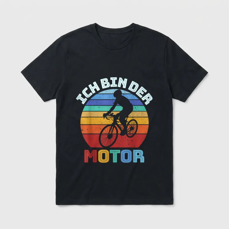 Ich Bin Der Motor Fahrradfahrer T-Shirt – Klassisches T-Shirt in Schwarz