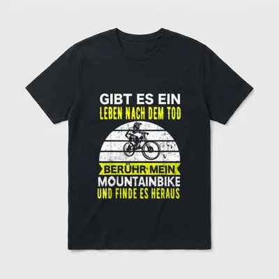 Mountainbike Motiv Lustig Sprüche T-Shirt – Klassisches T-Shirt in Schwarz