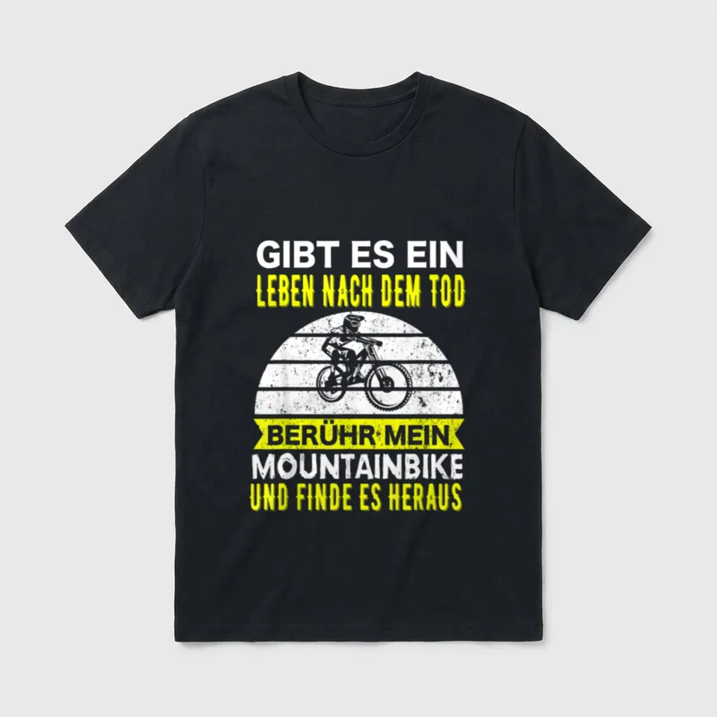 Mountainbike Motiv Lustig Sprüche T-Shirt – Klassisches T-Shirt in Schwarz