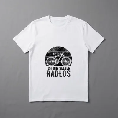 Ich Bin Selten Radlos Spruch T-Shirt – Klassisches T-Shirt in Schwarz
