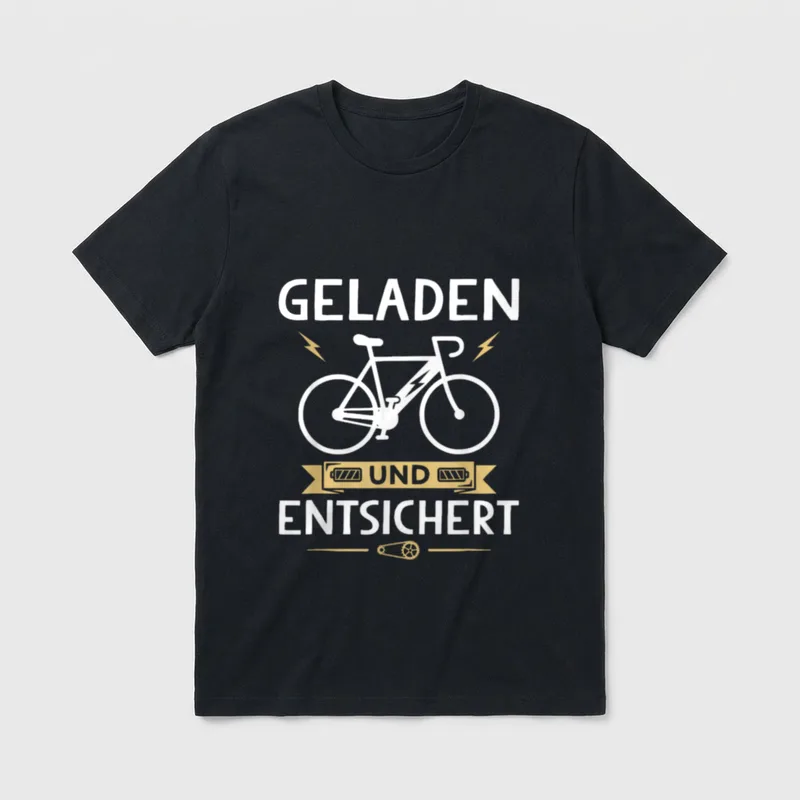 Lustiges Elektrorad Fahrrad E-Bike T-Shirt – Klassisches T-Shirt in Schwarz