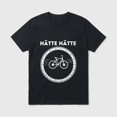 Hätte Hätte Fahrradkette Lustiges T-Shirt – Klassisches T-Shirt in Schwarz