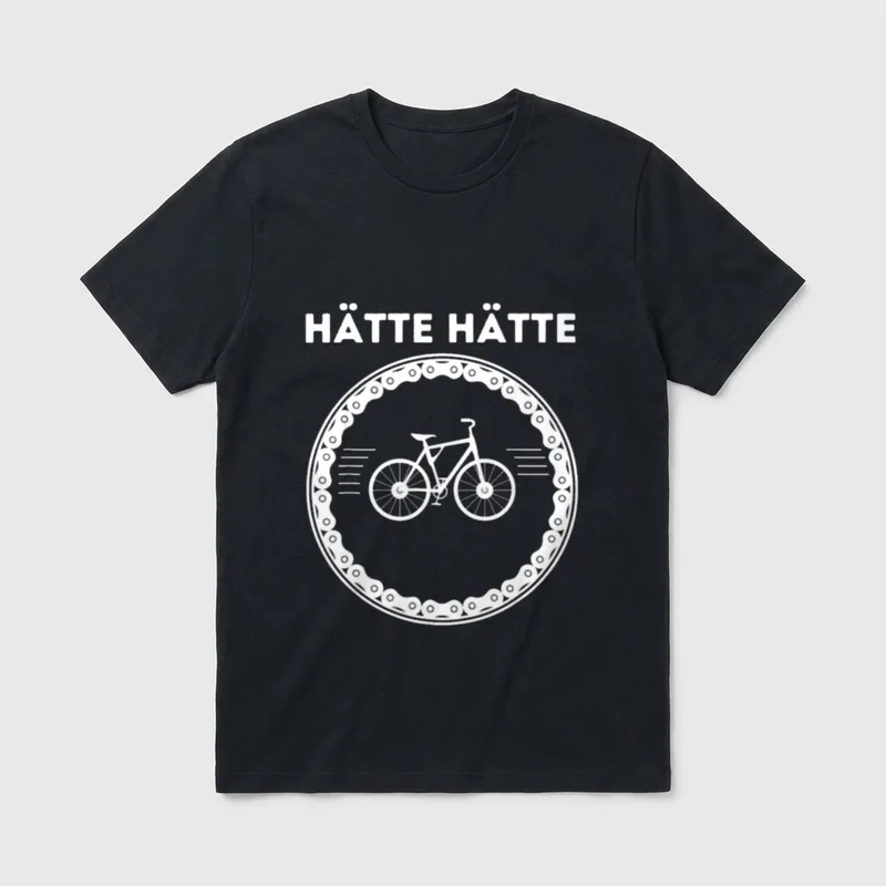 Hätte Hätte Fahrradkette Lustiges T-Shirt – Klassisches T-Shirt in Schwarz
