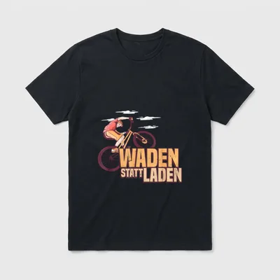 Lustiger Fahrrad Spruch Anti T-Shirt – Klassisches T-Shirt in Schwarz