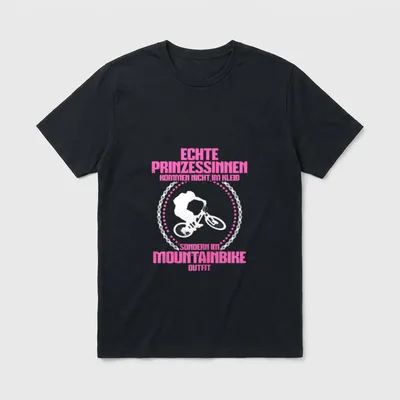 Echte Prinzessinnen Lustiges Fahrrad T-Shirt – Klassisches T-Shirt in Schwarz