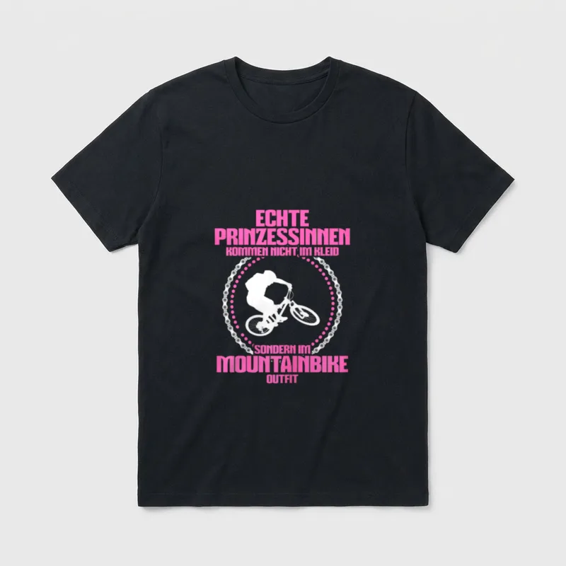 Echte Prinzessinnen Lustiges Fahrrad T-Shirt – Klassisches T-Shirt in Schwarz