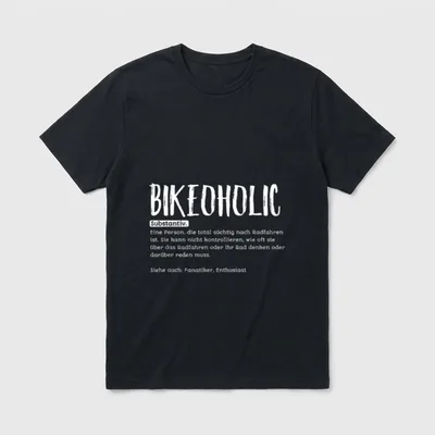 Bikeoholic Substantiv Fahrrad Design T-Shirt – Klassisches T-Shirt in Schwarz