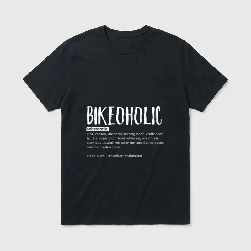 Bikeoholic Substantiv Fahrrad Design T-Shirt – Klassisches T-Shirt in Schwarz