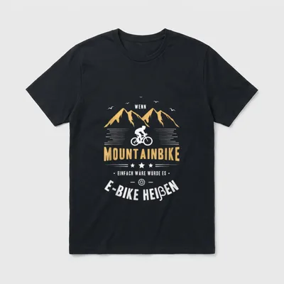 Mountainbike Motiv Lustig Sprüche Fahrrad T-Shirt – Klassisches T-Shirt in Schwarz