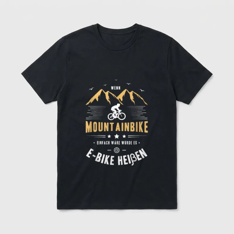 Mountainbike Motiv Lustig Sprüche Fahrrad T-Shirt – Klassisches T-Shirt in Schwarz