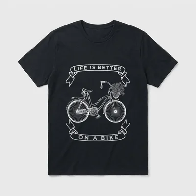 Fahrrad Lustig Süß Schön T-Shirt – Klassisches T-Shirt in Schwarz