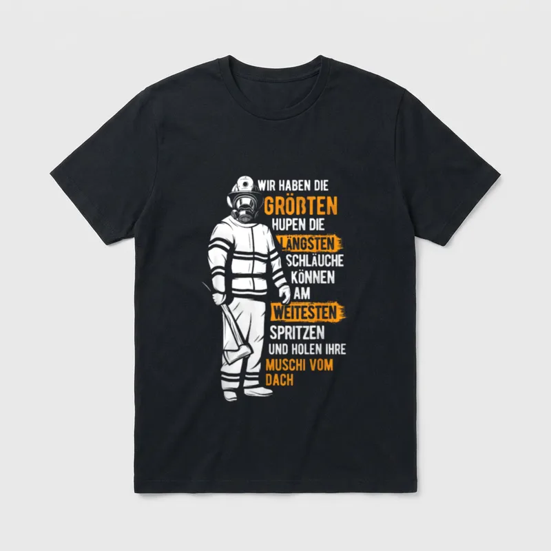 Feuerwehr Sprüche T-Shirt – Klassisches T-Shirt in Schwarz