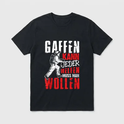 Feuerwehr Gaffer Feuerwehrmann Gaffer T-Shirt – Klassisches T-Shirt in Schwarz