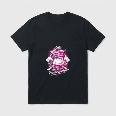 Lustiger Feuerwehrfrau Spruch Freiwillige T-Shirt – Klassisches T-Shirt in Schwarz