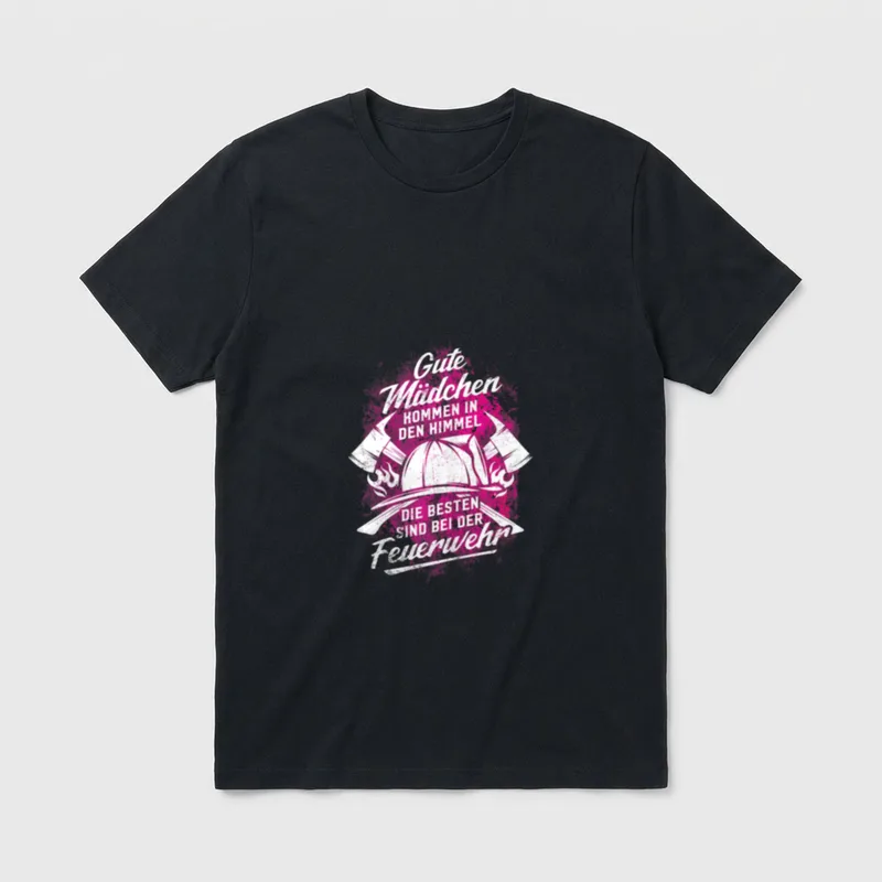 Lustiger Feuerwehrfrau Spruch Freiwillige T-Shirt – Klassisches T-Shirt in Schwarz