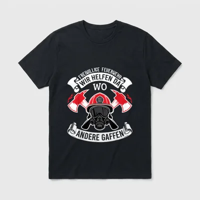 für die Freiwillige Feuerwehr Feuerwehrmann T-Shirt – Klassisches T-Shirt in Schwarz