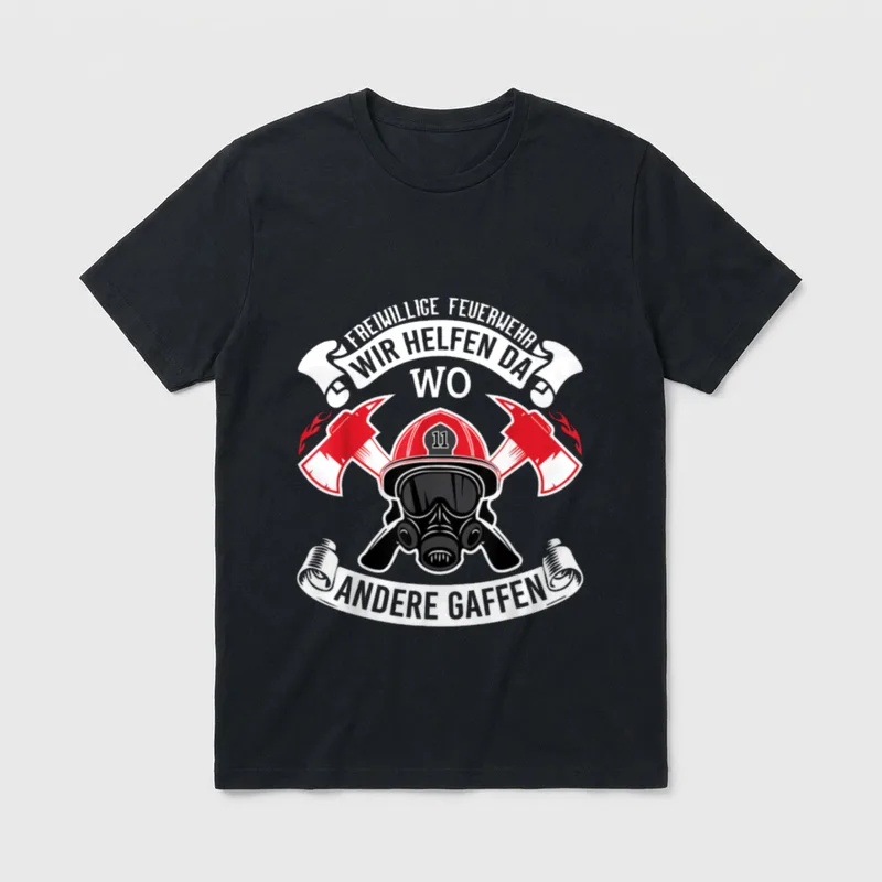 für die Freiwillige Feuerwehr Feuerwehrmann T-Shirt – Klassisches T-Shirt in Schwarz