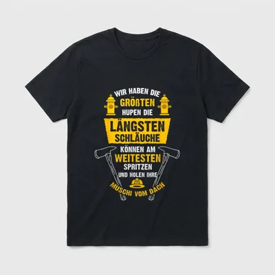 Lustiges Feuerwehr Spruch für Feuerwehrmann T-Shirt – Klassisches T-Shirt in Schwarz