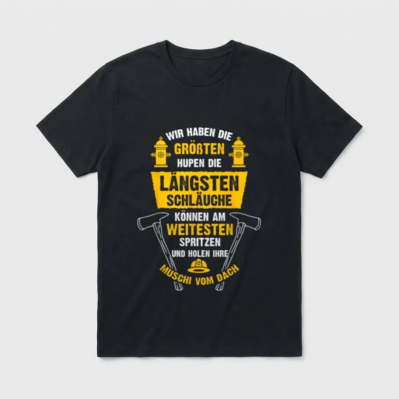Lustiges Feuerwehr Spruch für Feuerwehrmann T-Shirt – Klassisches T-Shirt in Schwarz