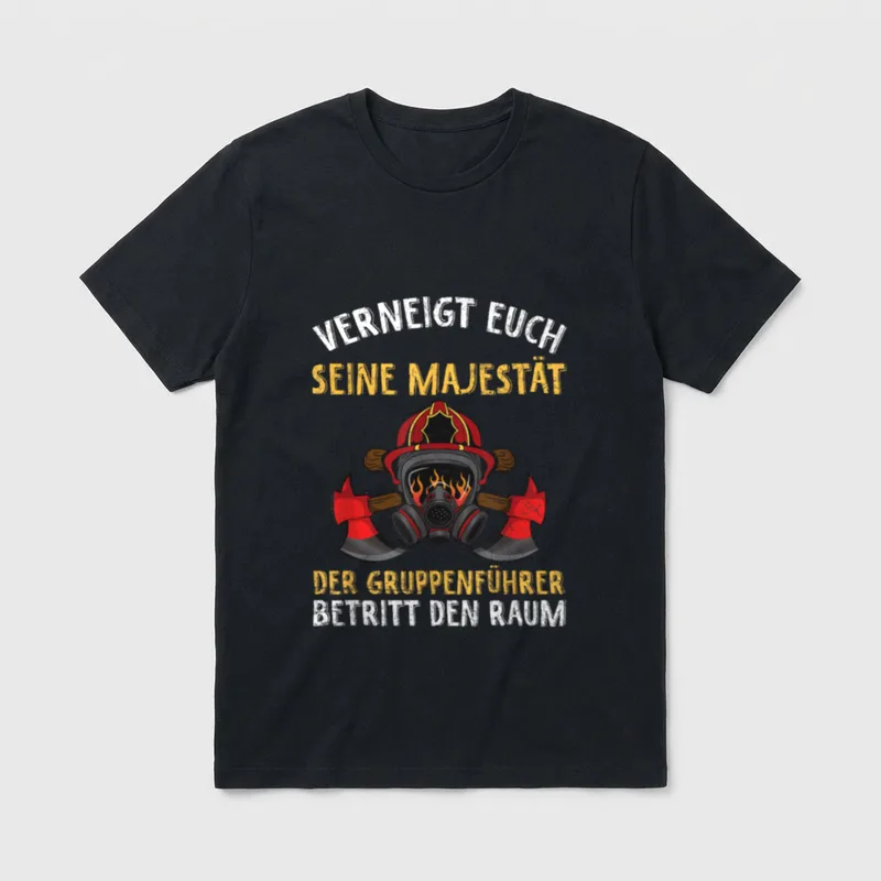 Feuerwehr Gruppenführer Lustiges Feuerwehrmann T-Shirt – Klassisches T-Shirt in Schwarz
