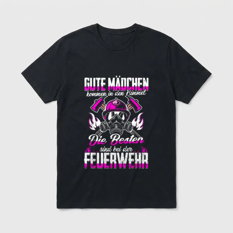 Feuerwehrfrau Lustig Frauen Freiwillige T-Shirt – Klassisches T-Shirt in Schwarz
