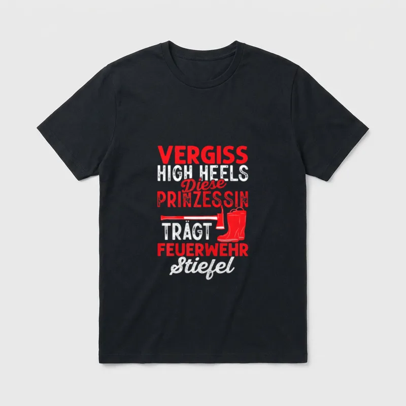 Diese Prinzessin Trägt Feuerwehr T-Shirt – Klassisches T-Shirt in Schwarz
