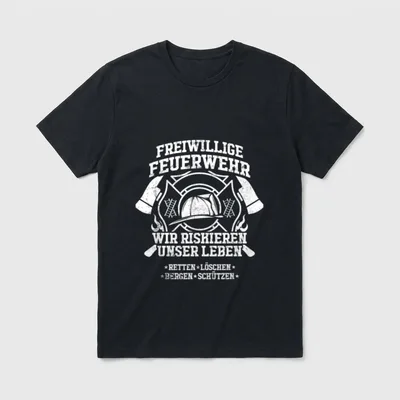 Cooler Feuerwehrmann Spruch Freiwillige T-Shirt – Klassisches T-Shirt in Schwarz