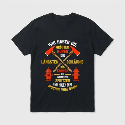 Lustiges Feuerwehr Spruch für Feuerwehrmann u frau T-Shirt – Klassisches T-Shirt in Schwarz