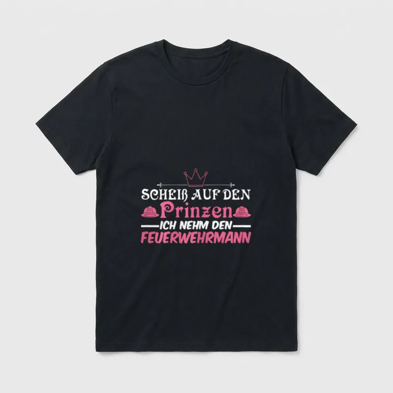 Frau eines Feuerwehrmann Berufsfeuerwehr T-Shirt – Klassisches T-Shirt in Schwarz