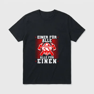 Feuerwehr Spruch T-Shirt – Klassisches T-Shirt in Schwarz