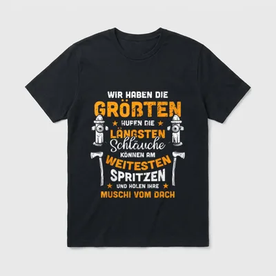 Stolzer Feuerwehrmann T-Shirt – Klassisches T-Shirt in Schwarz