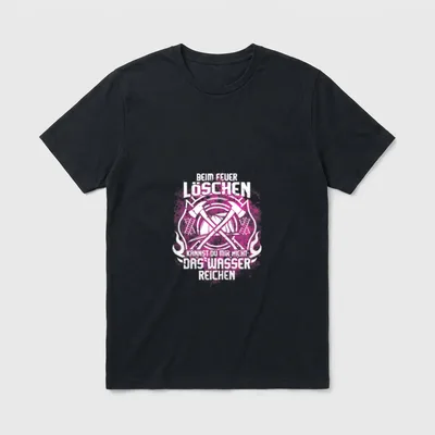 Lustiger Feuerwehrfrau Spruch Freiwillige Feuerwehr T-Shirt – Klassisches T-Shirt in Schwarz