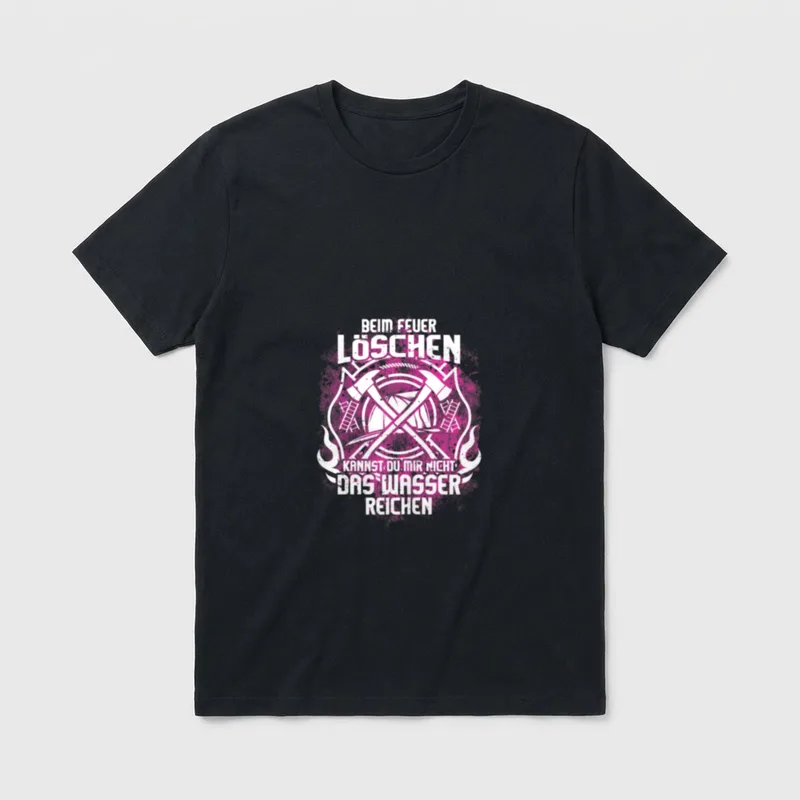 Lustiger Feuerwehrfrau Spruch Freiwillige Feuerwehr T-Shirt – Klassisches T-Shirt in Schwarz