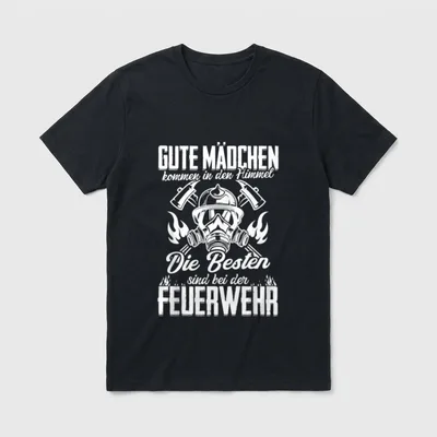 Feuerwehrfrau Freiwillige Feuerwehr Lustig T-Shirt – Klassisches T-Shirt in Schwarz