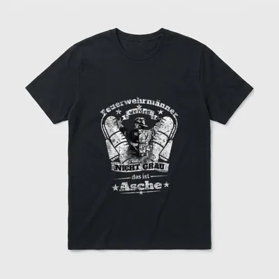 Mega Spruch Feuerwehrmänner werden T-Shirt – Klassisches T-Shirt in Schwarz