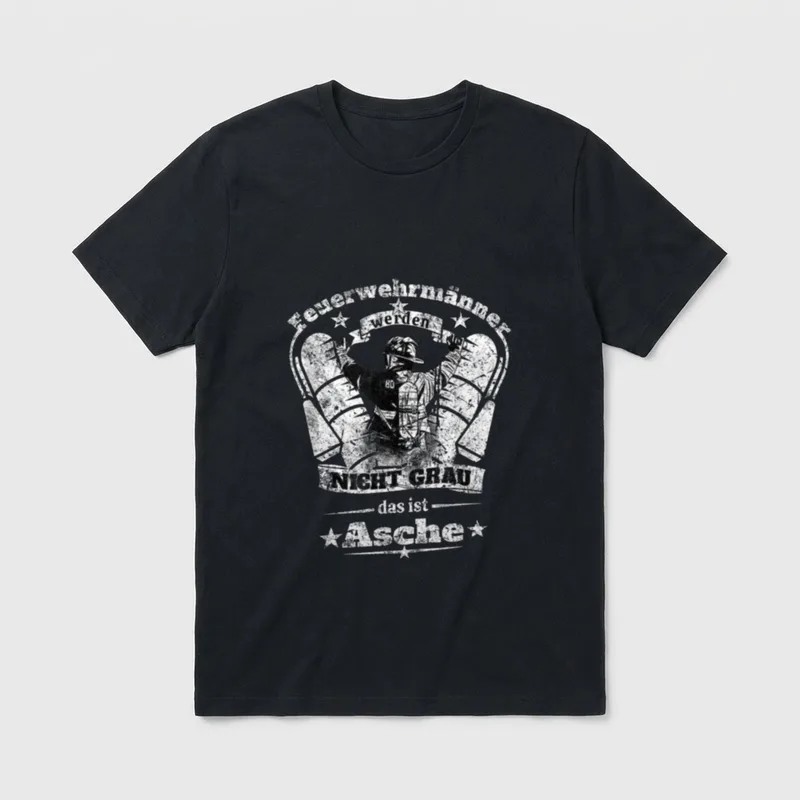 Mega Spruch Feuerwehrmänner werden T-Shirt – Klassisches T-Shirt in Schwarz