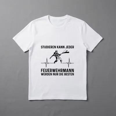 Feuerwehr Studieren Kann Jeder T-Shirt – Klassisches T-Shirt in Schwarz