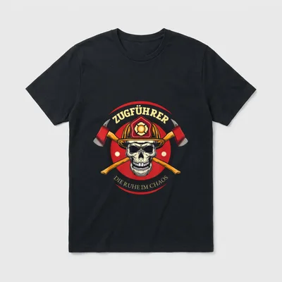 Zugführer Feuerwehr Feuerwehrmann Einsatzleiter T-Shirt – Klassisches T-Shirt in Schwarz