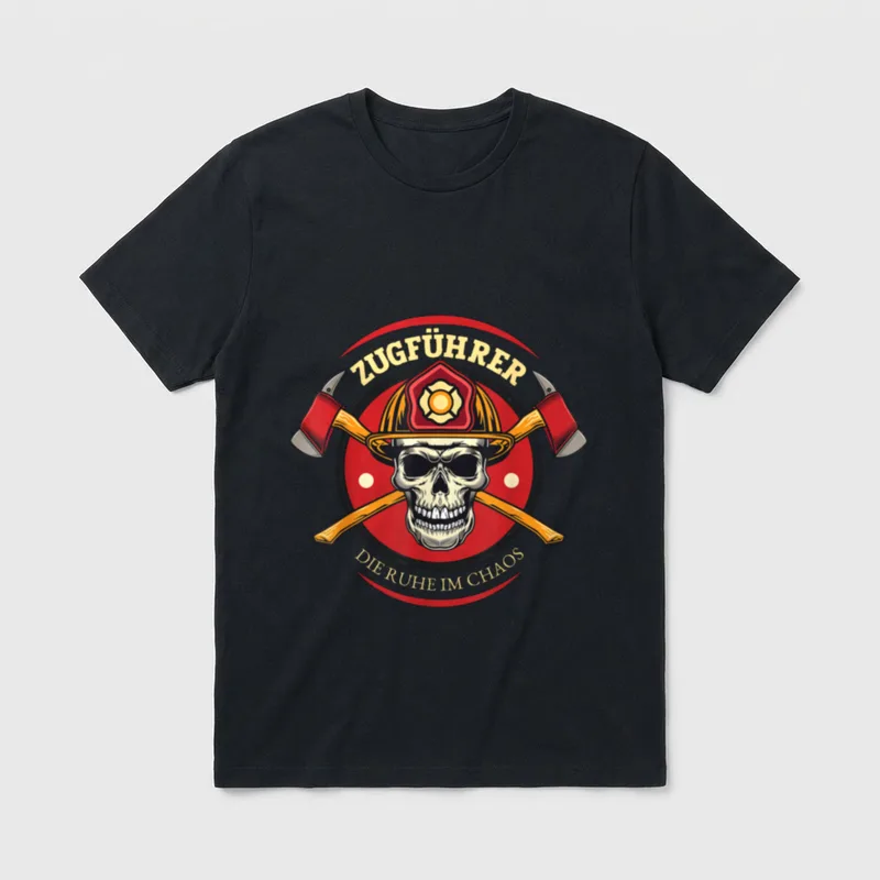 Zugführer Feuerwehr Feuerwehrmann Einsatzleiter T-Shirt – Klassisches T-Shirt in Schwarz