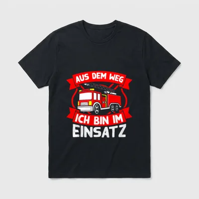 Aus Dem Weg Ich Feuerwehr & Polizei T-Shirt – Klassisches T-Shirt in Schwarz